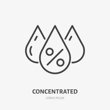Concentrated acid line icon, vector pictogram of moisturizing cream. Skincare Stock Illustration