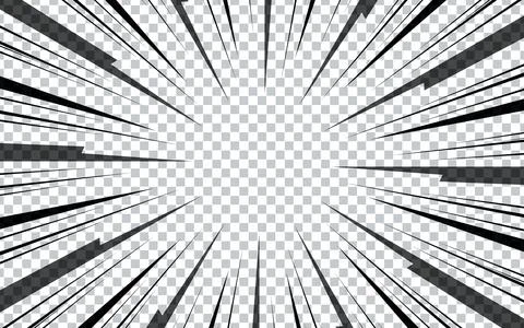 Concentrated lines in manga comic style. Background material. Vector illust.. 스톡 일러스트