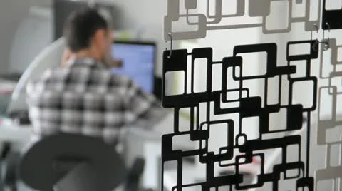 Concentrated Office Worker, Graphic Artist Stock Footage