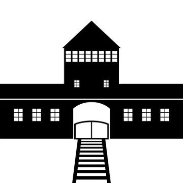 Concentration Camp Auschwitz icon Stock Illustration