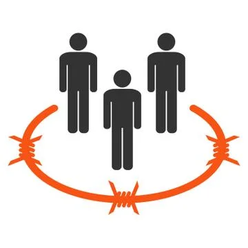 Concentration Camp Flat Icon Stock Illustration