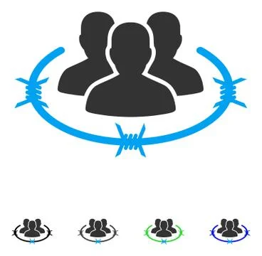 Concentration Camp Flat Icon Stock Illustration