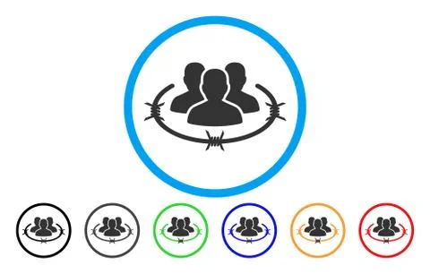Concentration Camp Rounded Icon Stock Illustration