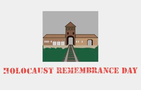 Concentration Camp,Auschwitz Stock Illustration