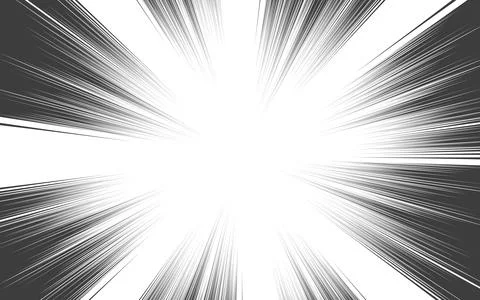Concentration Line Background, Comic Style, Speed Line, Frame Illustrazione stock