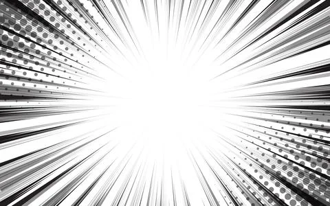 Concentration lines for manga and comic books Illustrazione stock