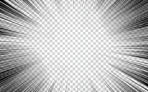 Concentration lines for manga and comic books Stock Illustration