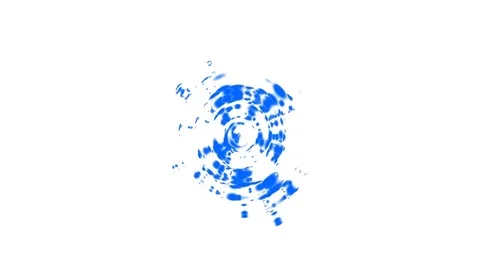 Concentric abstract blue Waves ripples. Circular radial motion video Video stock 71006823