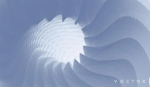 Concentric abstract pattern created from repetitive elements. 3d vector illus イラスト素材