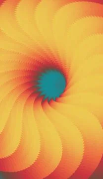 Concentric abstract pattern created from repetitive elements. 3d vector illus Stock Illustration