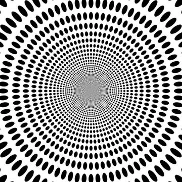 Concentric abstract symbol, circles - optical, visual illusion Stock Illustration