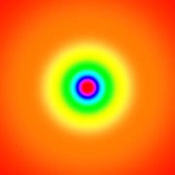 Concentric abstract symbol, rainbow - optical, visual illusion Stock Illustration