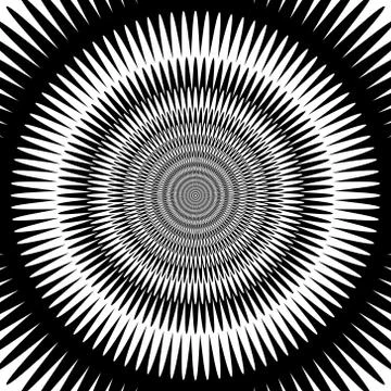 Concentric abstract symbol, star - optical, visual illusion Stock Illustration