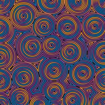Concentric backgrounds - vector illustration Stock Illustration