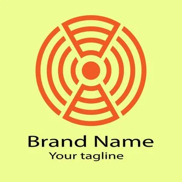 The Concentric Beacon: Centralized Focus and Outreach logo design Stock Illustration