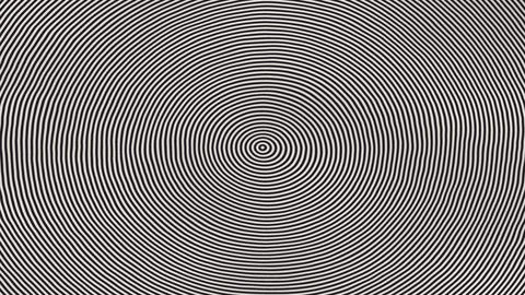 Concentric black white geometric pattern hypnotic optical illusion Stock Illustration