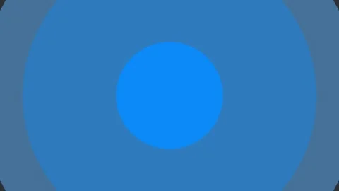 Concentric blue circles abstract design on dark gray background an compositio Stock-Footage 333332018
