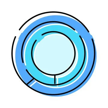 Concentric blue circles creating a modern logo design Stock Illustration