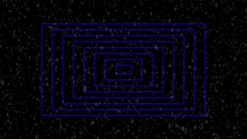 Concentric Blue Rectangles on Dark Speckled Background Video stock 317546100