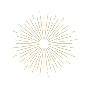 Concentric circle with contrasting beige sunburst stripes radiating from the  Stock Illustration