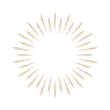 Concentric circle with contrasting beige sunburst stripes radiating from the  Stock Illustration