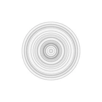 Concentric Circle Element. Abstract circle pattern. Black and white graphics Stock Illustration