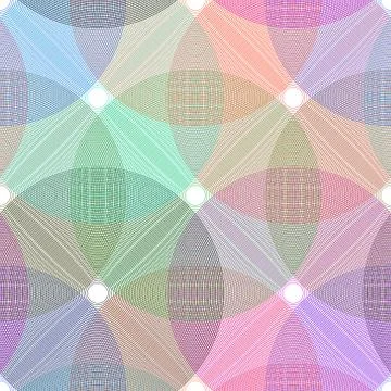 Concentric circle element seamless pattern. Abstract vector illustration for  Stock Illustration