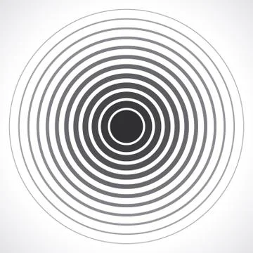 Concentric circle elements. Vector illustration for sound Stock Illustration