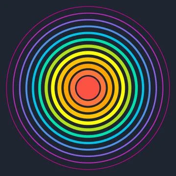 Concentric circle elements. Vector illustration for sound 库存插图