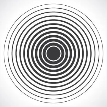 Concentric circle elements. Vector illustration for sound Stock Illustration