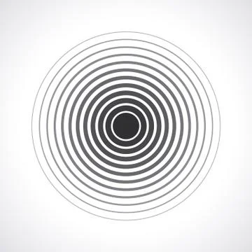 Concentric circle elements. Vector illustration for sound Stock Illustration