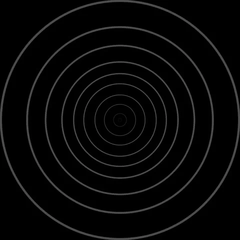 Concentric circle elements zoom in animation Stock Footage 308842950