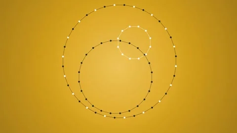Concentric circle nodes rotating seamless loop motion background Stockbeeldmateriaal 344971983