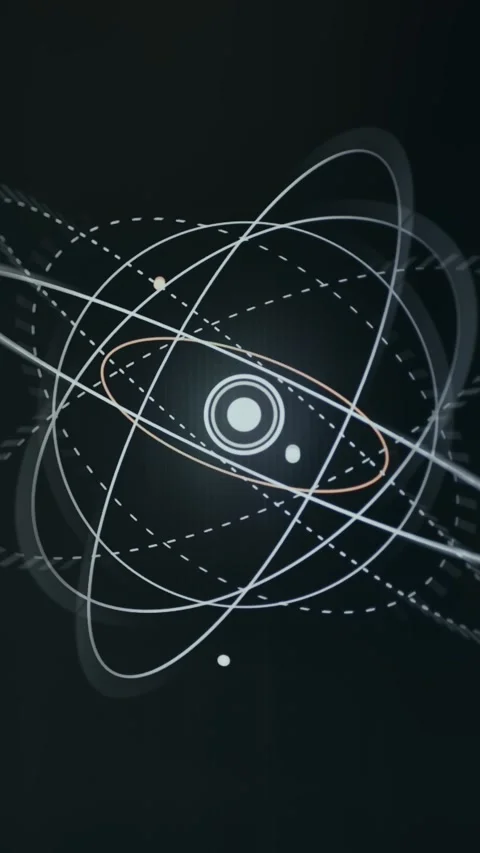 Concentric circle pathways and glowing orbs Stock Footage 335881680