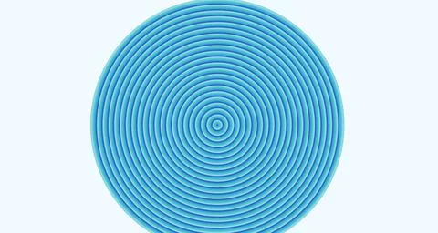 Concentric circle pattern with ocean blue tones Stock Illustration