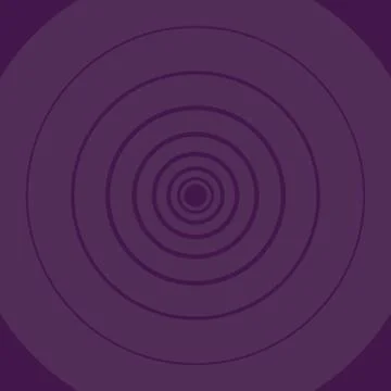 Concentric Circle Pattern Round Shape in Violet Monochrome with Depth and イラスト素材