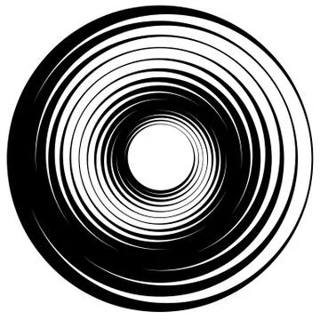 Concentric circle, rings. Suitable as an abstract design element, decorative  Illustrazione stock