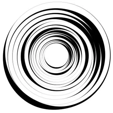 Concentric circle, rings. Suitable as an abstract design element, decorative  Stock Illustration