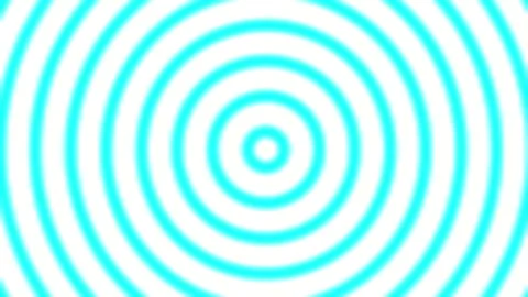 Concentric Circles Abstract Cyan Blue Hypnotic Loop Background Vidéo 341972814