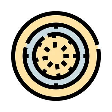 Concentric circles abstract geometric design with light colors Illustrazione stock