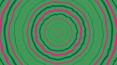 Concentric circles abstract pattern with red and green イラスト素材