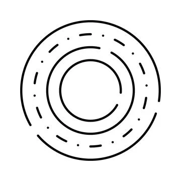 Concentric circles abstract target icon design Ilustración de archivo