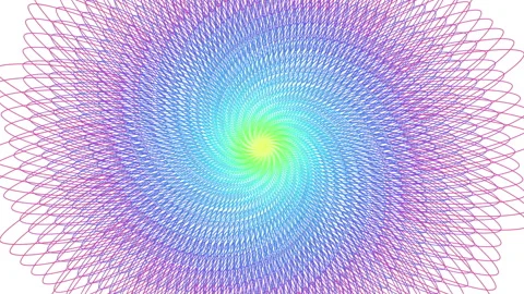 Concentric circles and spiral, twisted lines. Hypnotic effect 動画素材 148989647
