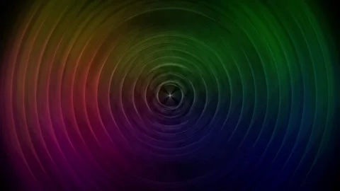 Concentric circles animation with rainbow colors. Concentric circles abstra.. Stock Footage 337132537