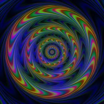 Concentric circles with arrows creating the illusion of slow motion Stock Illustration