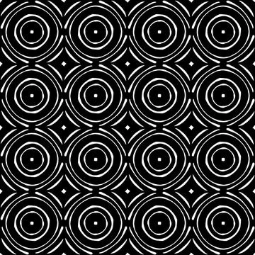 Concentric Circles (Black, White) Stock Illustration