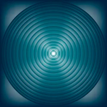 Concentric circles in the box Stock Illustration