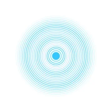 Concentric circles. Circles with a common center. Vector. Illustration 库存插图