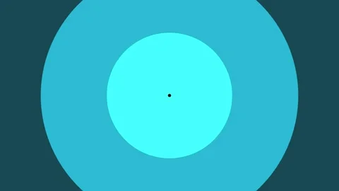 Concentric Circles Expanding with Smooth Motion in Teal Gradient Lighting Stock Footage 340943970