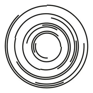 Concentric circles forming abstract data tech background 스톡 일러스트